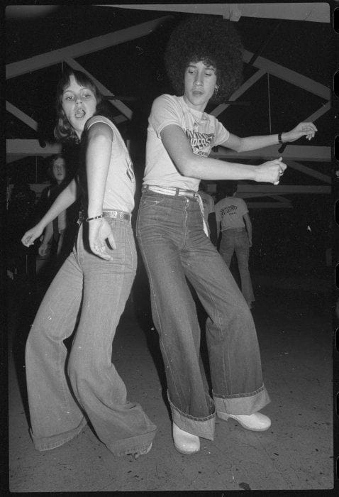 Dancing in bell bottoms