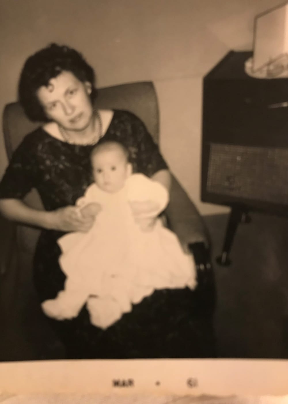 Mom holding baby Karen